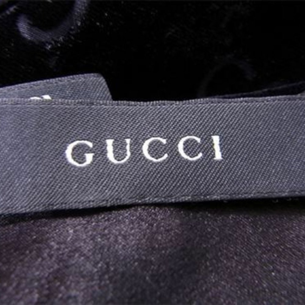 Gucci Scarf G logos Black Woman unisex Authentic Used - Picture 6 of 6